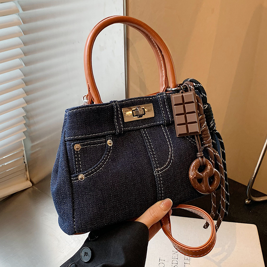 Women's Canvas Crossbody Bag - Single Shoulder Flap Square Bucket Bag, Casual Cowboy Style New Free Delivery Designer Bag