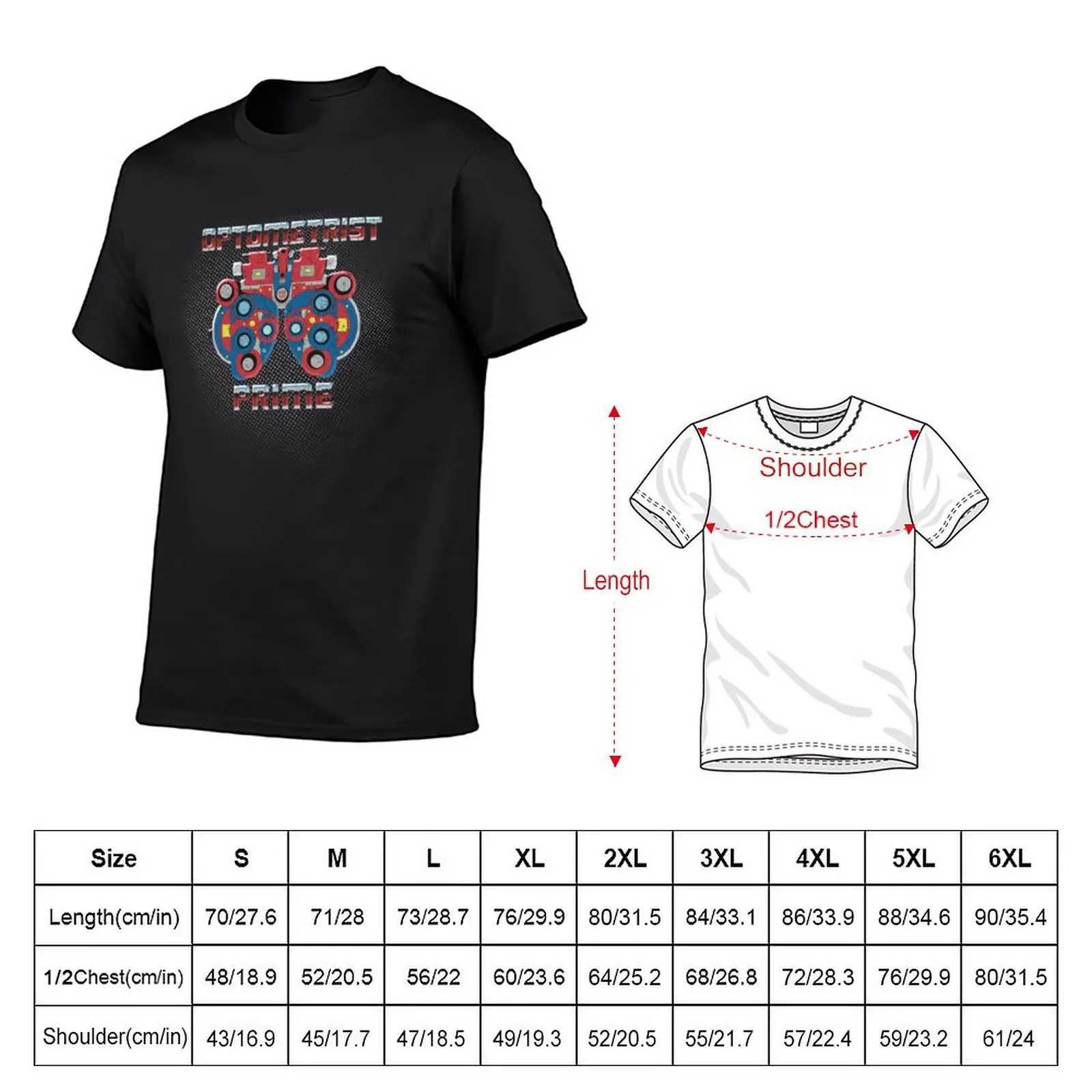 Optometrist Prime T-shirt Cute Top Solid Color Mens T-shirt Graphic W241223