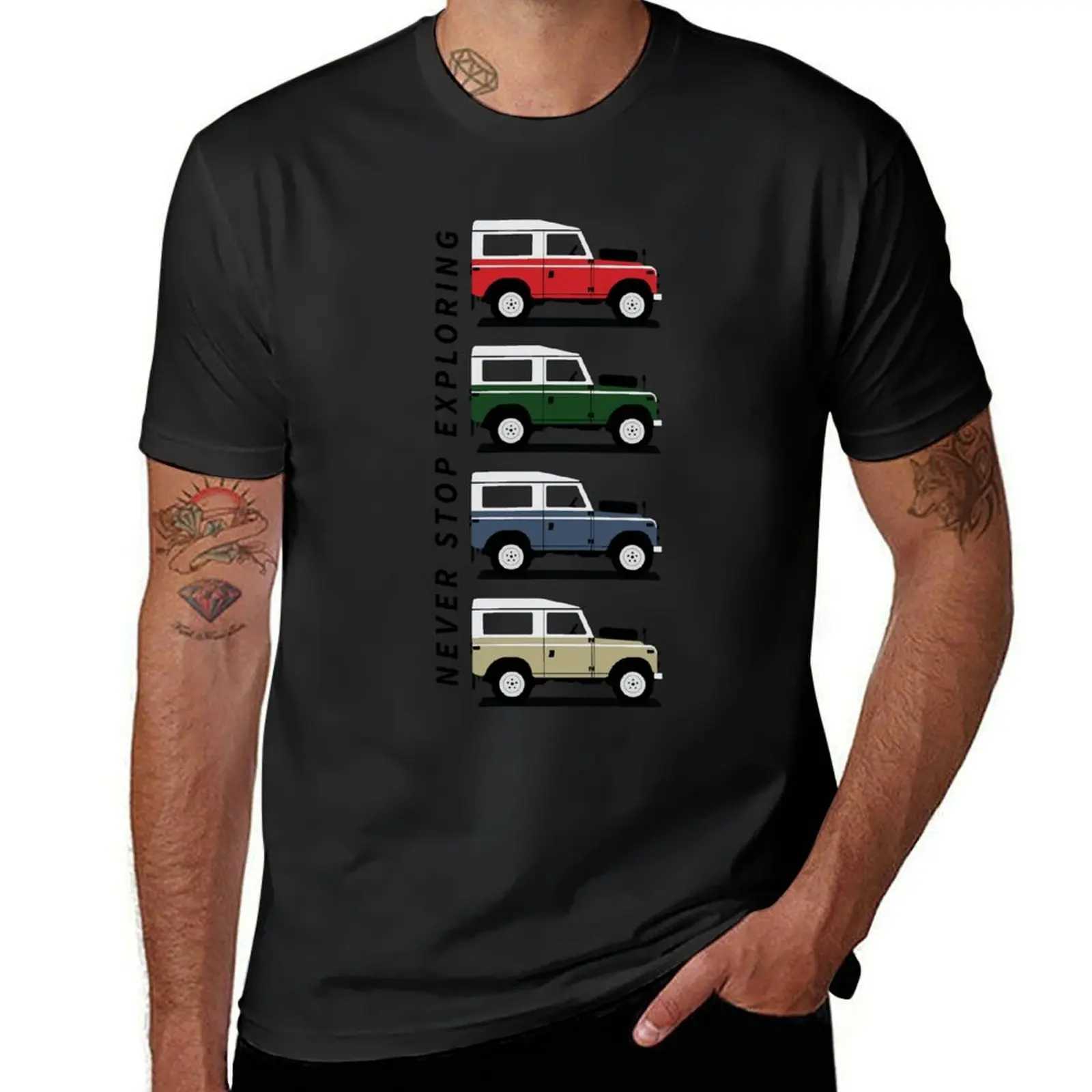 Land Rover series T-shirt heavyweight animal print mens T-shirt casual style W241223