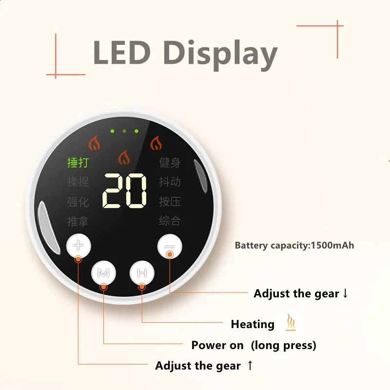 Rechargeable Heated Knee Massager Shoulder Support Adjustable Vibration and Heat Modes for Knees Elbows Shoulders Relaxation Leg 241224