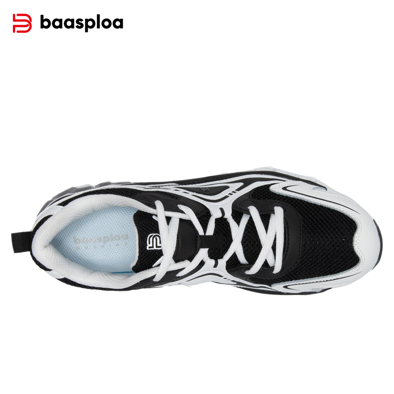 Baasploa Men Running Shoes Casual Mesh Non-slip Breathable Retro Sneakers Male Outdoor Cushion Jogging Sports Shoes