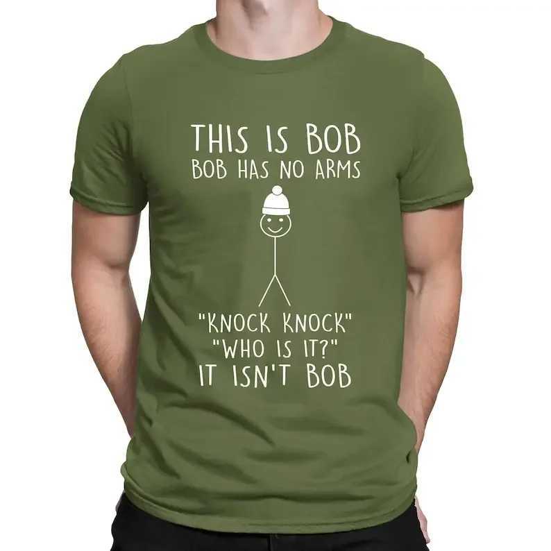 This is Bobs Armless Knock Stick Man Joke Fun T-shirt for Men and Women and XS-XXXL Size Retro Graphic Jacket Simple T-shirt W241223