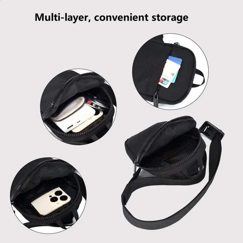 Japanese Mens Chest Bag Fashion Small Canvas Shoulder Crossbody Bags for Man Mini Cloth Sling Sport Cross Phone Male Handbag 241224