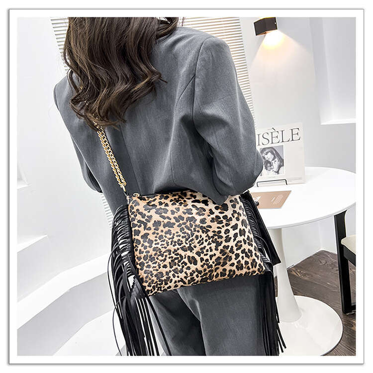 Women's Bags Handbag New Women's Shoulder Small Square Tassel Crossbody Bag, Leopard Print Bag