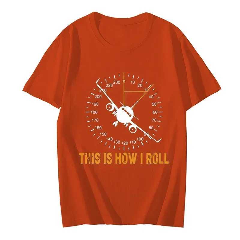 This is how I roll airplane pilot T-shirts short sleeved mens tops and customize T-shirts W241223