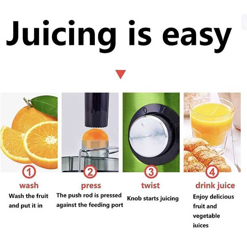 Juicer centrifugal Household large caliber electric juice machine residue separation vegetable Juicer EU UKXJ241223