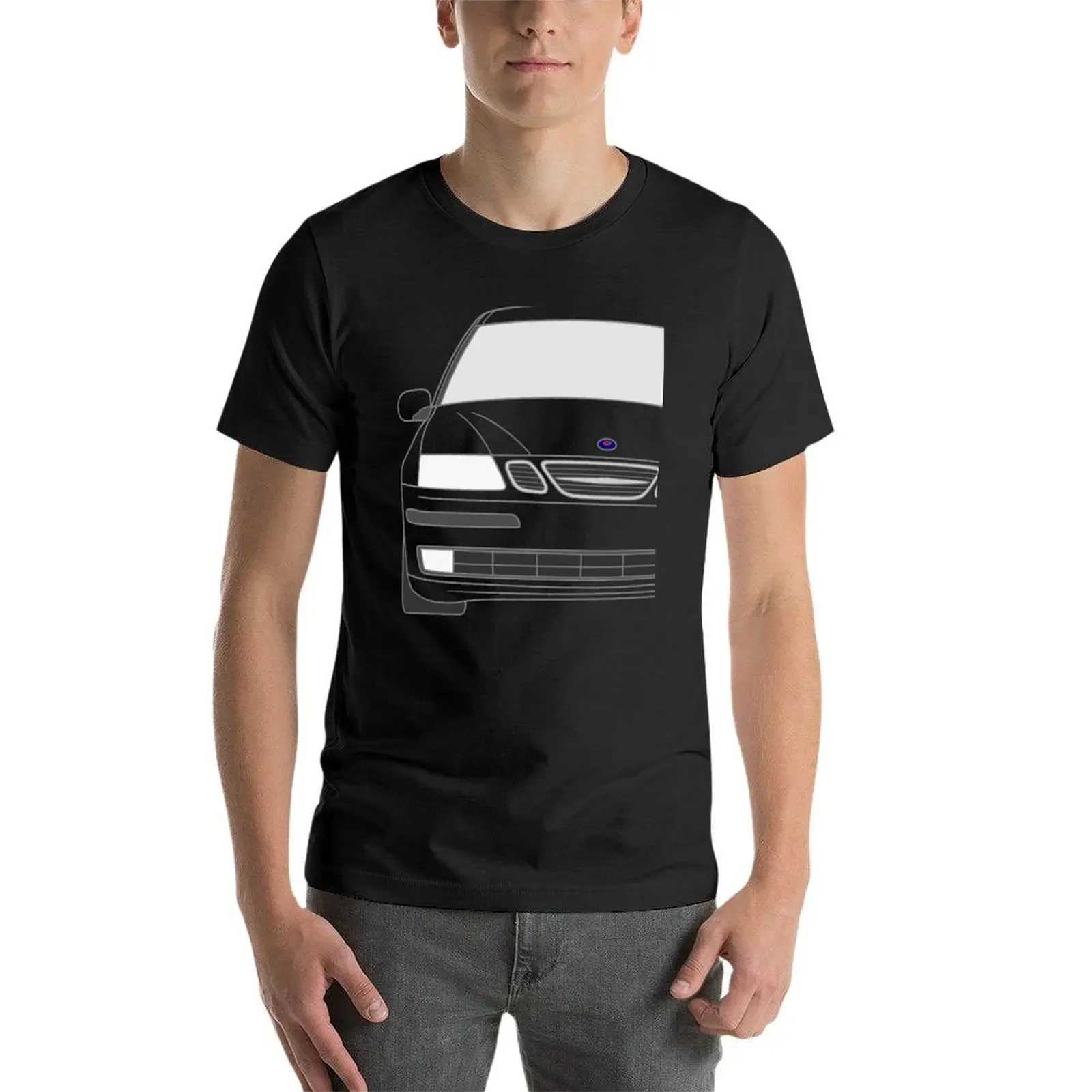 Saab 9-3 2003-204 Color T-shirt Graphic T-shirt Aesthetic Clothing Solid Color Mens T-shirt W241223