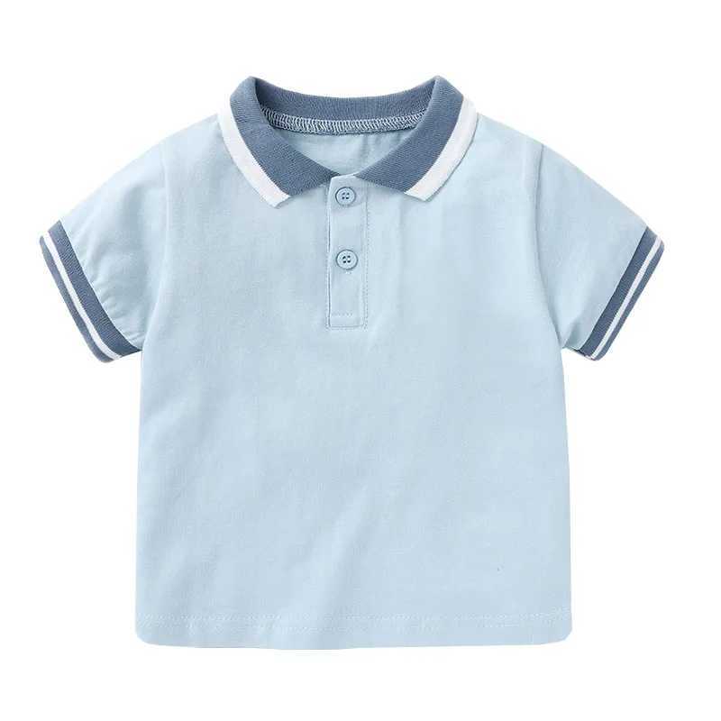 18M-5Y childrens polo shirt baby boy striped short sleeved T-shirt summer childrens and toddler clothing collar breathable top Y21 W241223