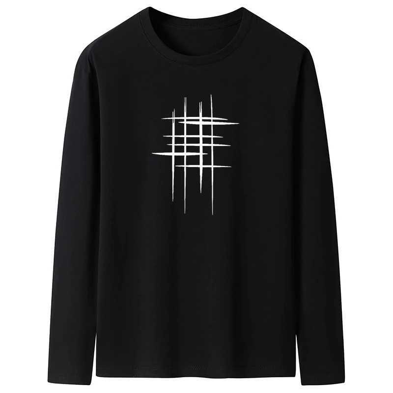 Long sleeved T-shirt mens 100% cotton T-shirt top mens autumn basic solid color T-shirt womens casual fit size M-5XL mens W241223