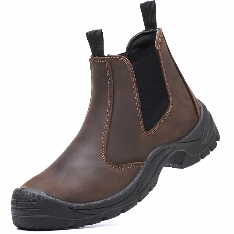 Safety boots are suitable for nubuck Combat shoes with latex free steel toe caps full grain leather puncture protection and non destructible propertie