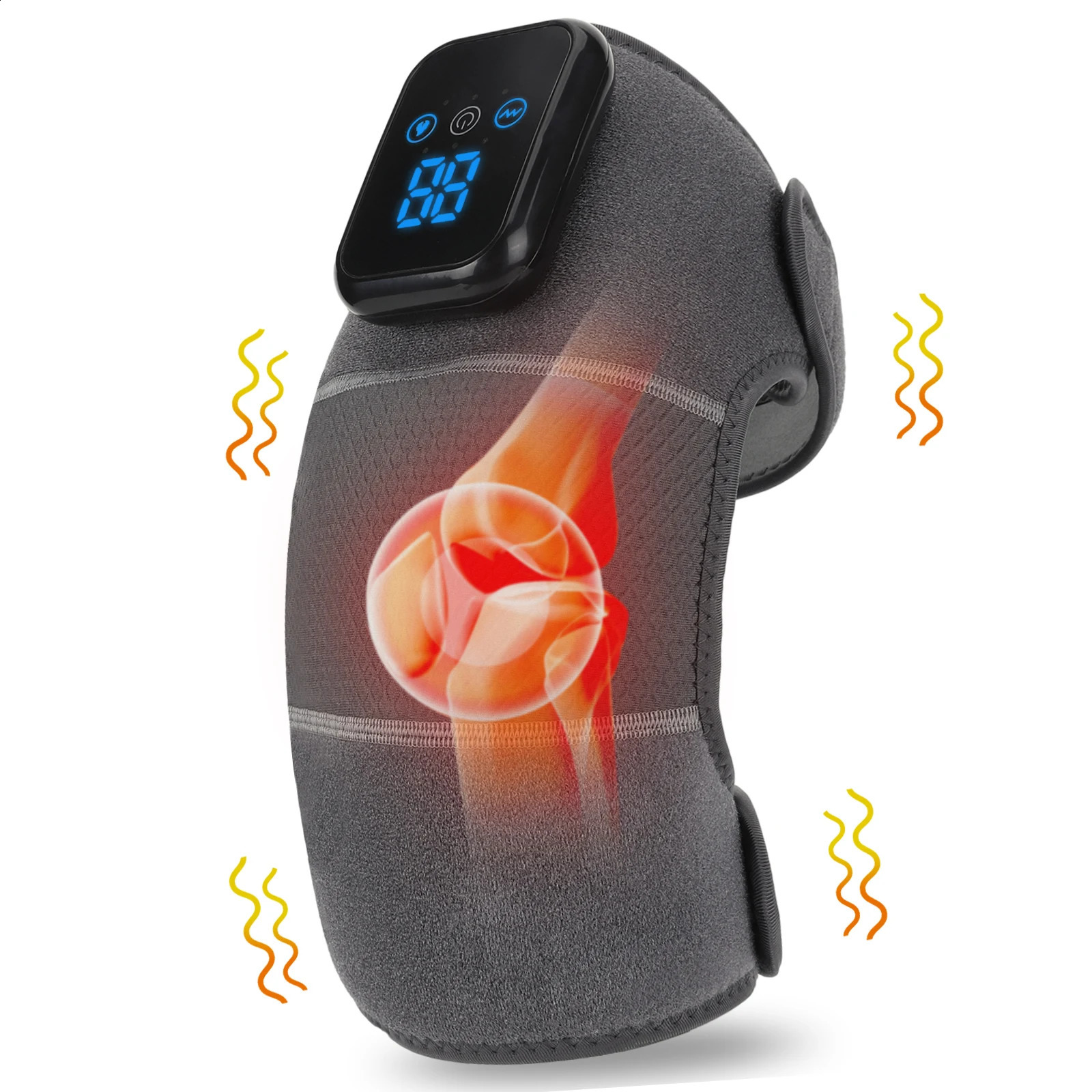 Knee Massager Vibration Heated Knee Massager 3 Adjustable Mode Shoulder Brace Pain Relief Gift for A Comforting Massage 241224