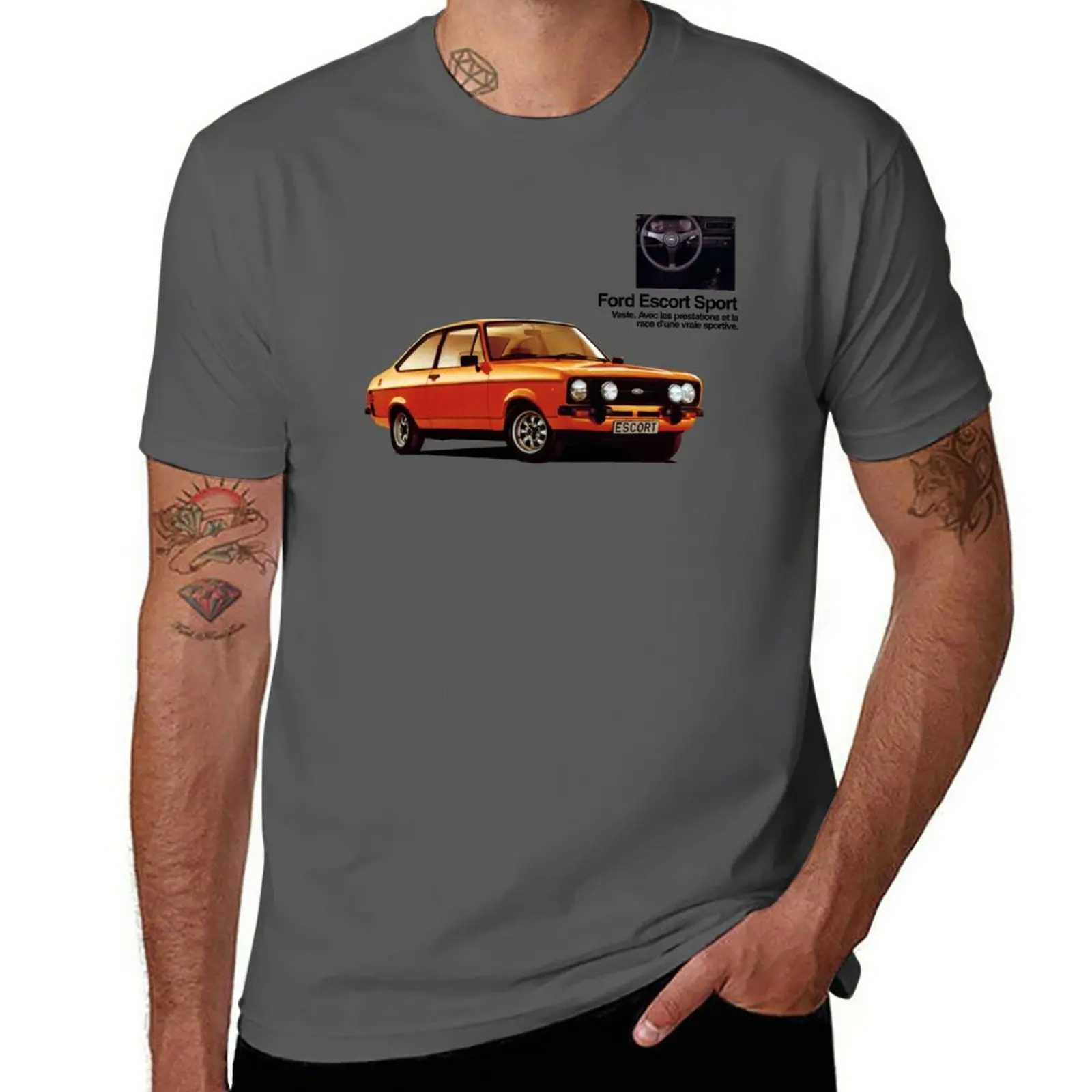 New Ford ESCORT MK2 Sports T-shirt White T-shirt Mens Fashion Clothing Sublimation T-shirt Mens Pure White T-shirt Mens W241223