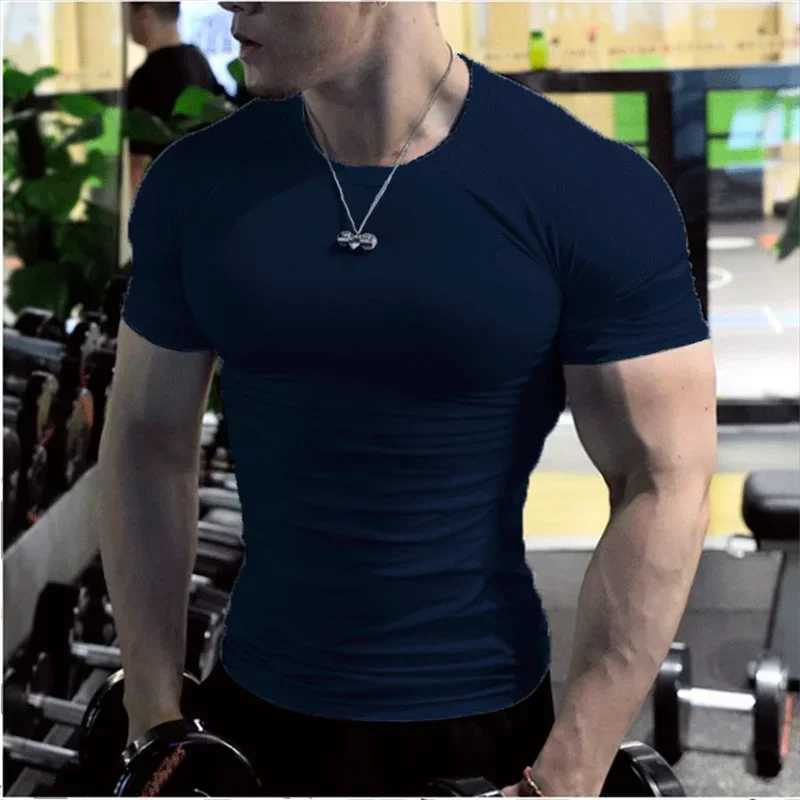 Mens fashion top T-shirt smooth slim fit T-shirt short sleeved mens sports shirt casual white T-shirt mens clothing 5XL W241223