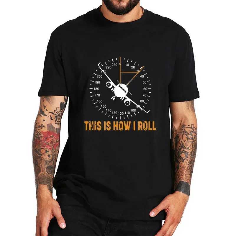 This is how I roll airplane pilot T-shirts short sleeved mens tops and customize T-shirts W241223