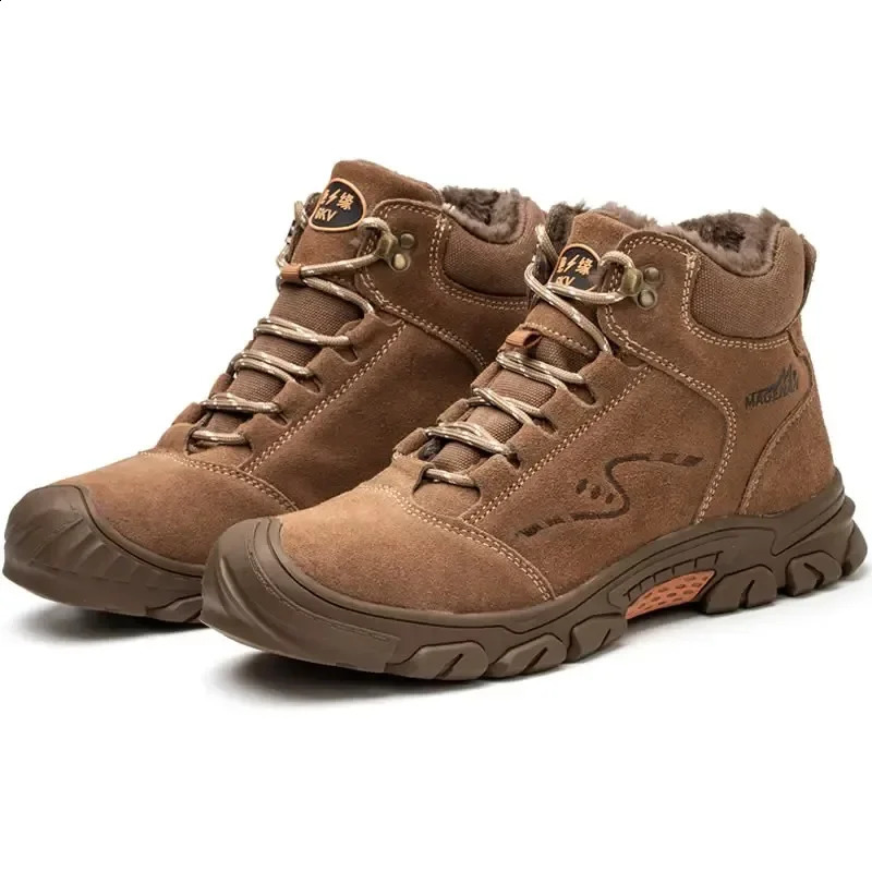 Winter steel shoes hats work boots anti perforation work shoes suitable for mens inseparable work shoes outdoor work safety boots 241223