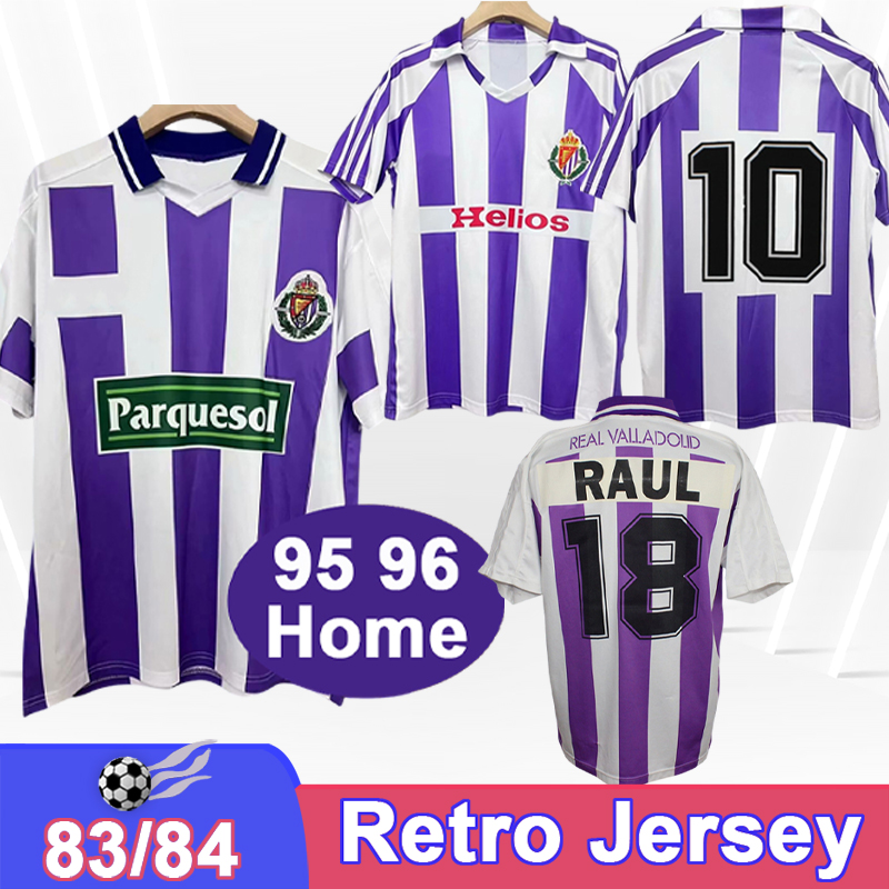 1983 1984 Real Valladolid Retro Mens Soccer Jerseys 95 96 Home RAUL vintage Football Shirts Short Sleeve Uniforms