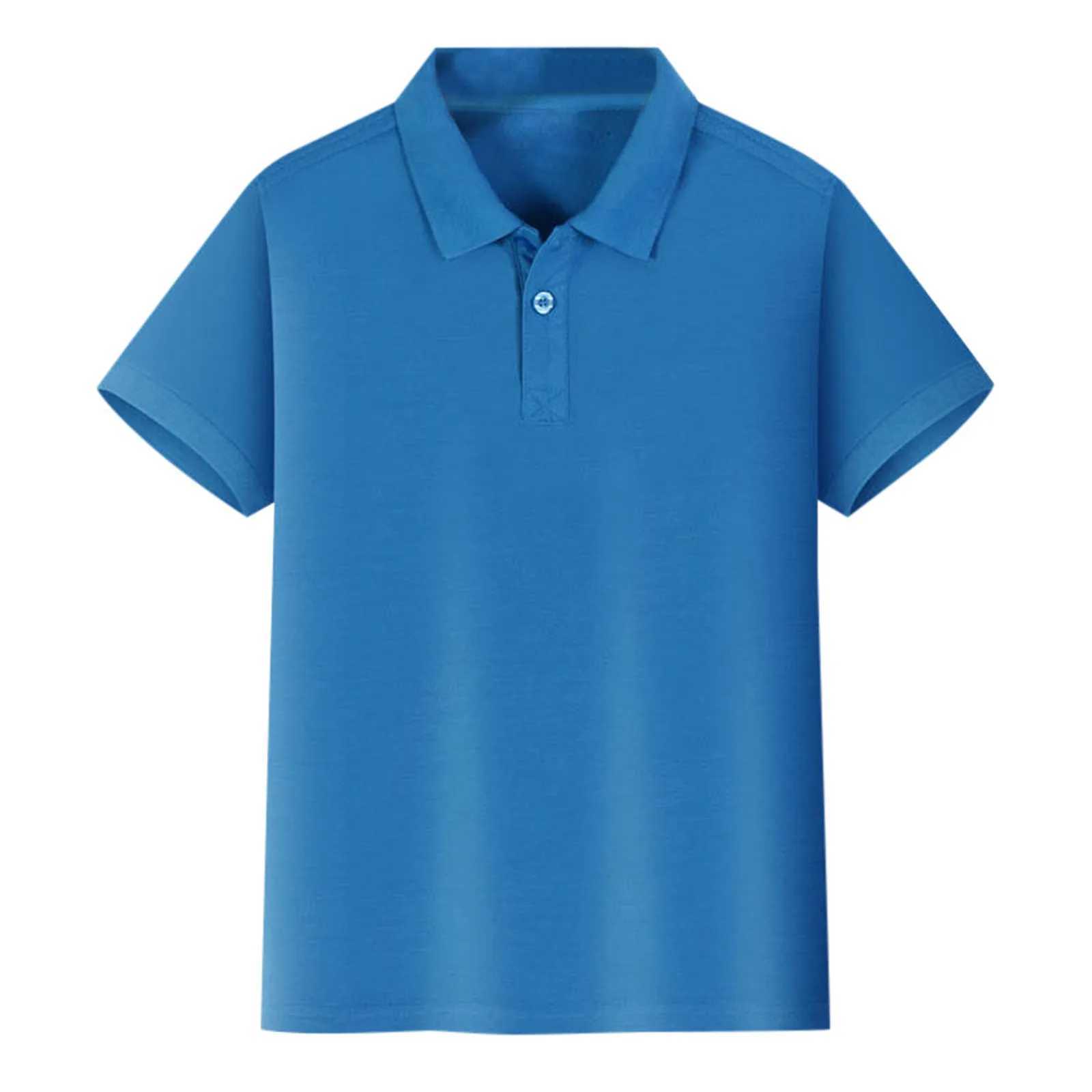 Boys casual classic design slightly elastic cotton polo indoor and outdoor childrens clothing for spring and summer W241223