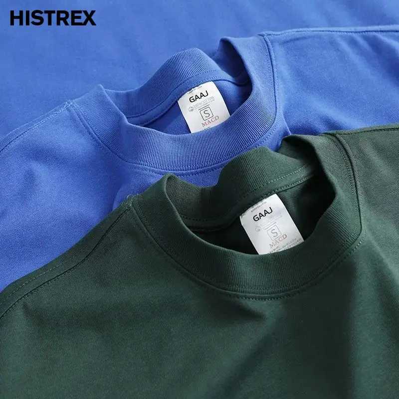 00 womens heavy-duty cotton T-shirt short sleeved flat top solid oversized T-shirt high-quality clothing 6.8oz 230gsm W241223