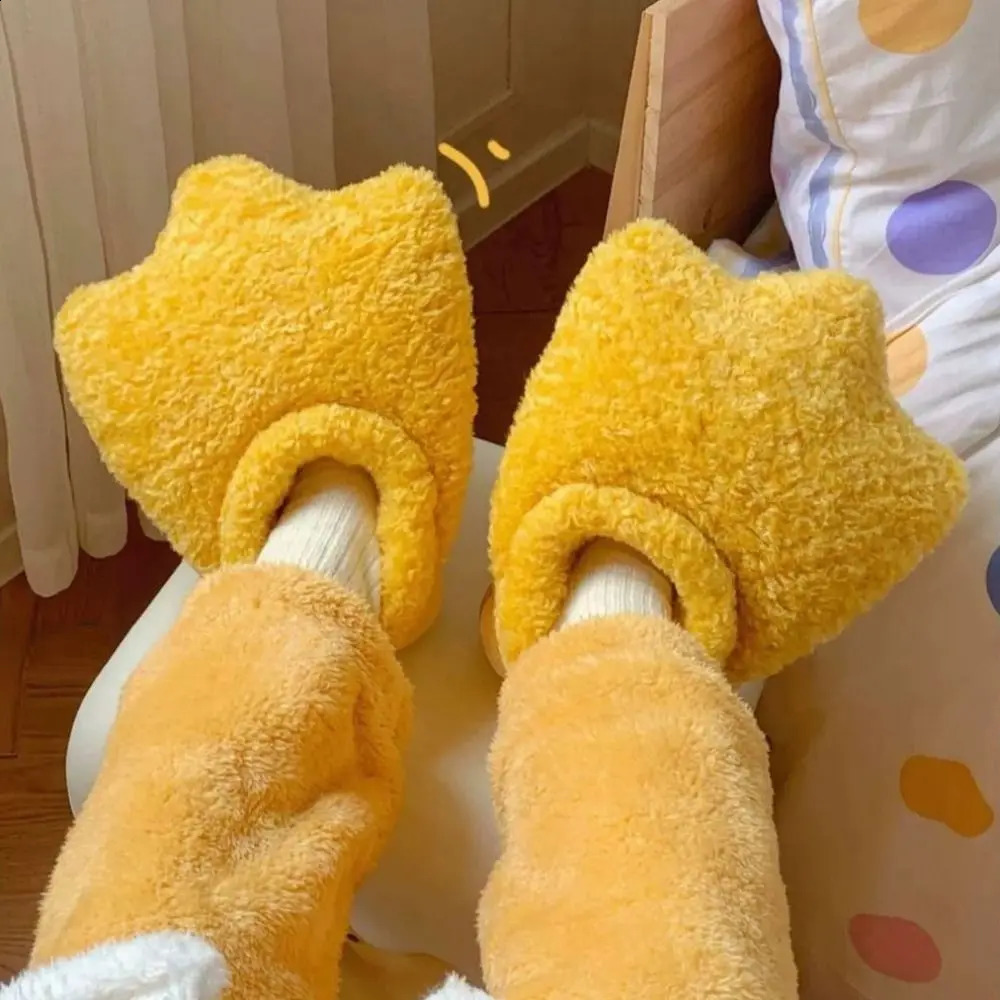 Fashion Soft Duck Flippers Slippers Thick Sole Silent Duck Plush Slippers Non-Slip Fluffy Children Duck Feet Slides Children 241223