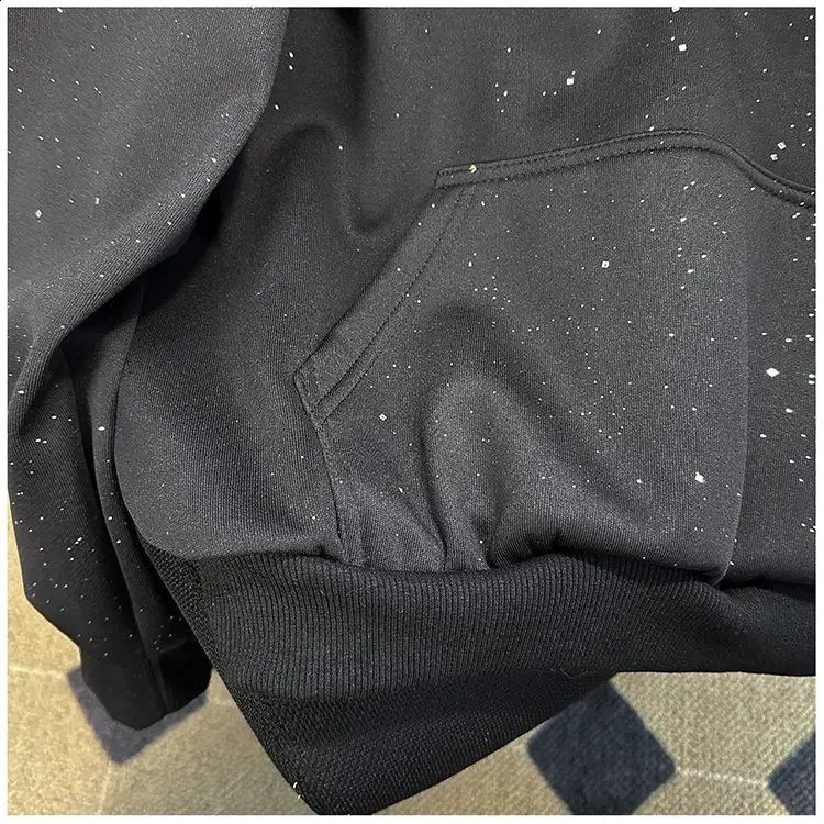 American retro high street full of stars sweater women loose fashion hooded coat Joker casual coat in autumn and winter. 241217