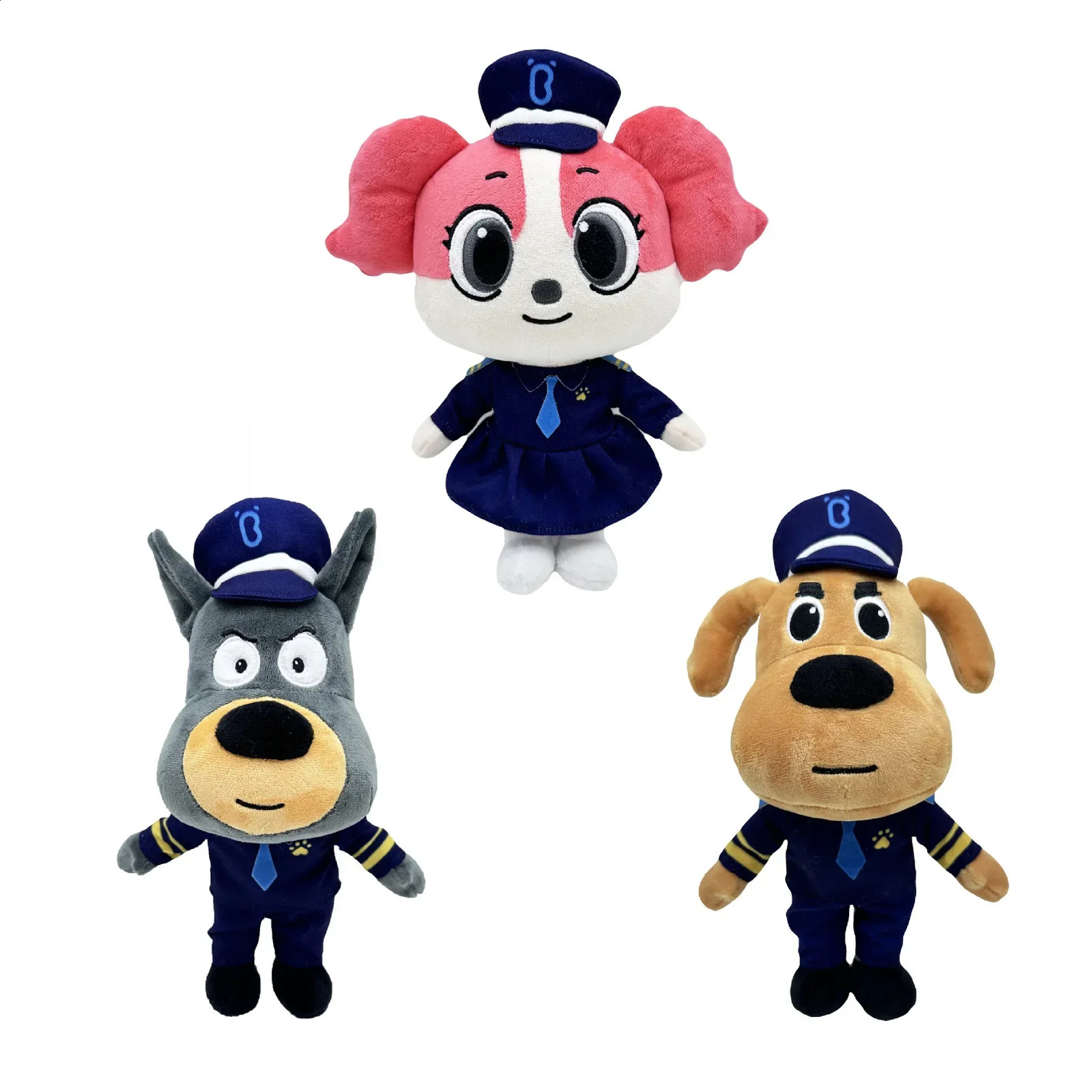 1/3pcs Sheriff Labrador Dog Plush Toy Security Sergeant Labrador Wolf Dog Cartoon Doll Boys Girls Soft Stuffed Toys Children Gif 241223