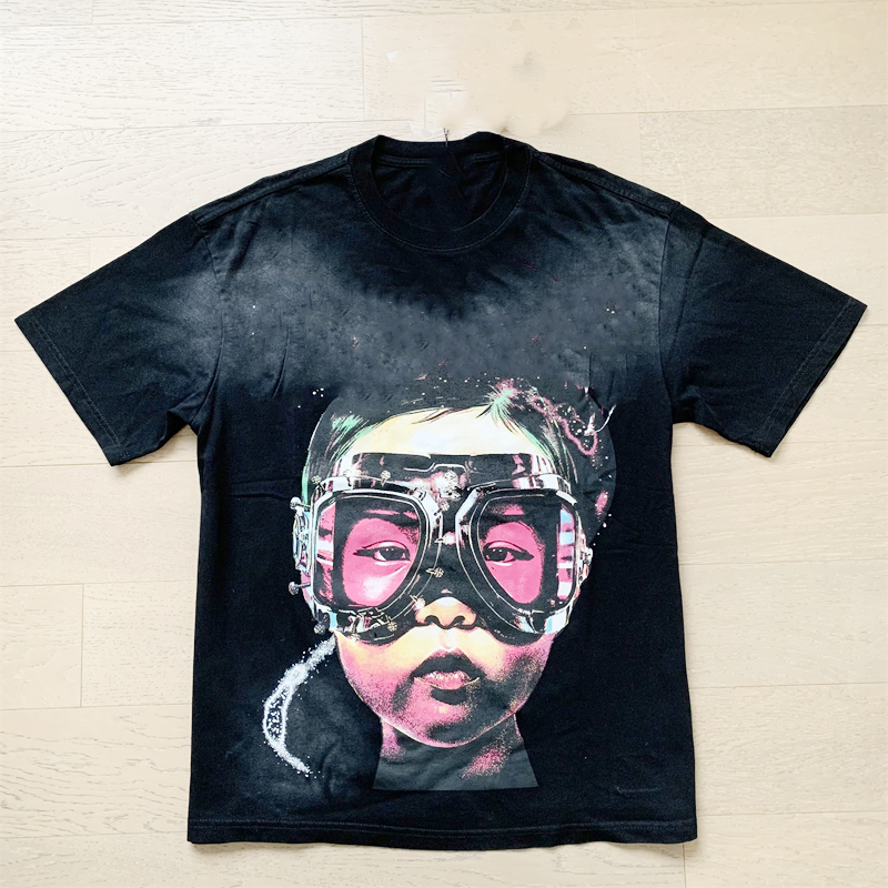 Men's designer Skull retro street casual cotton short sleeve tshirt Summer men's and women's loose tshirts size S-XL