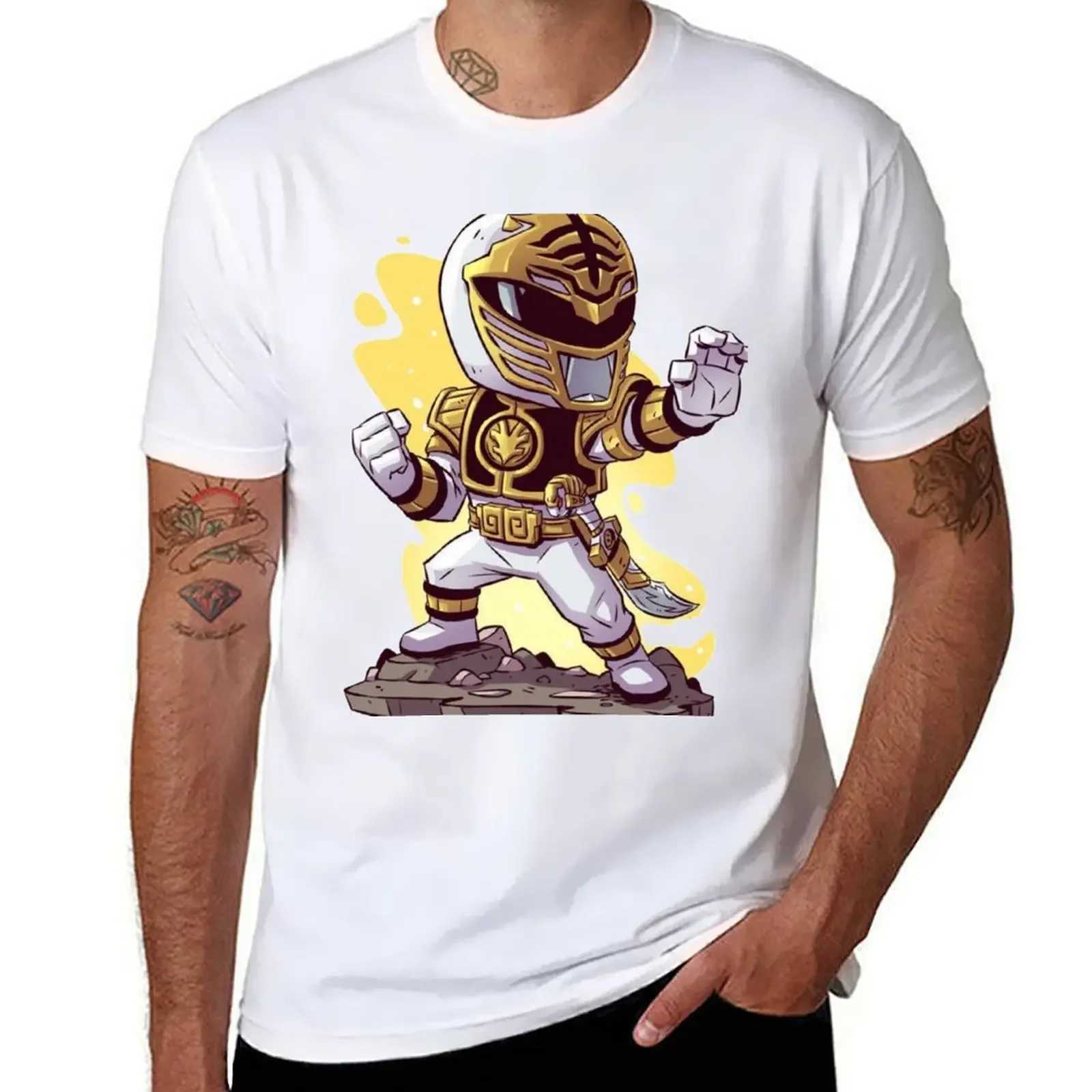 White Power T-Shirt Ranger Oversized Kavay Dress Mens Plain Heavy duty Round Neck Set Fun Retro Graphics 2024 W241223