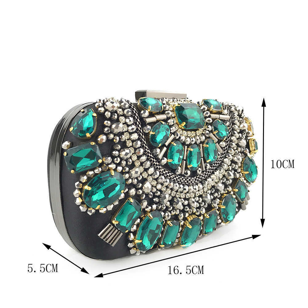 Hand Held Dinner Bag Hand Sewn Beaded Heavy Clutch Bag Industry Diamond Inlaid Fashion Womens Bag 240920