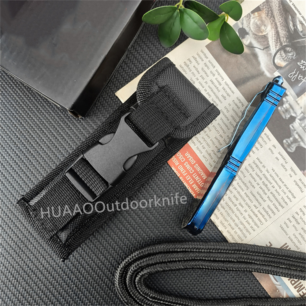 High Quality Micr Assisted Pocket 440C Blue Titanium Blade Zinc Aluminum Alloy Handle Outdoor Multifunction Hunting Knife 3300 3400 4850 Men Collector