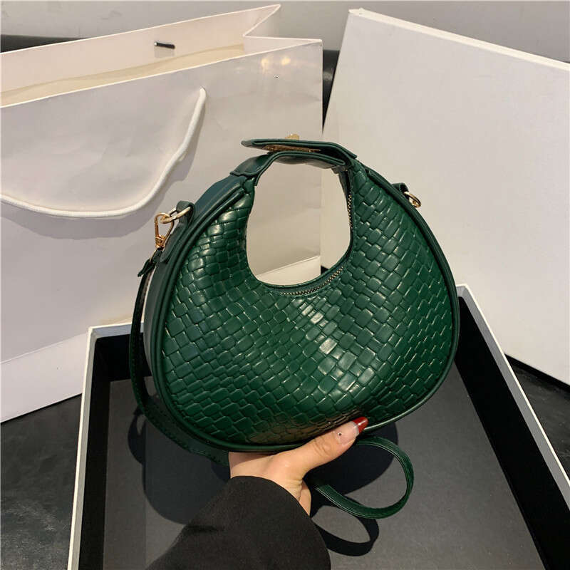 Women's Bags Handbag Women's Premium Shoulder New Fashion Niche Design Messenger Simple Style Female Woven Hobo Bag