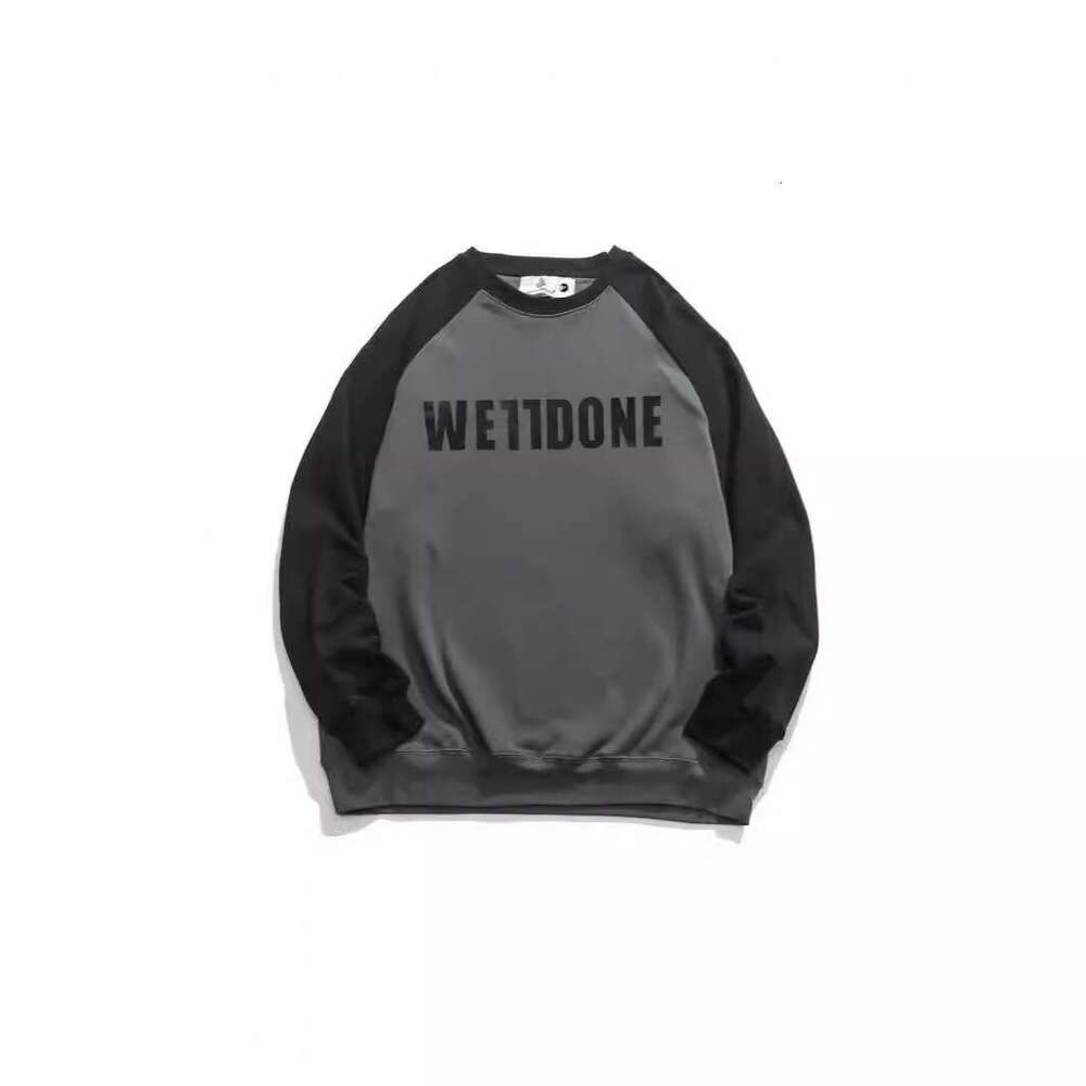 American high street niche couple leisure brand letter print pure cotton simple campus style round neck hoodie trend