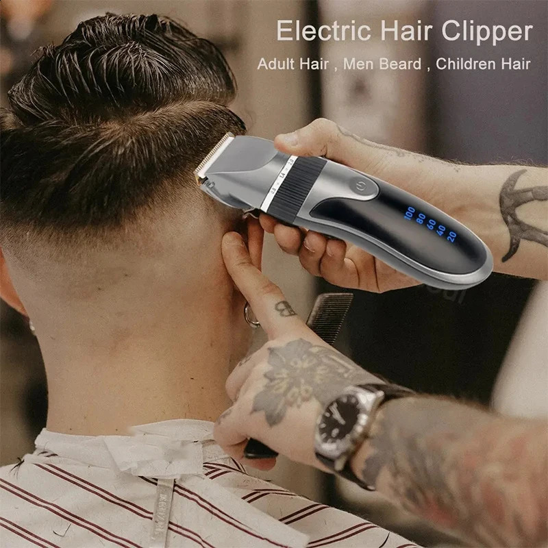 Hair Clipper Electric Barber Hair Trimmers For Men Adults Kids Cordless Rechargeable Hair Cutter Machine Professional 241224