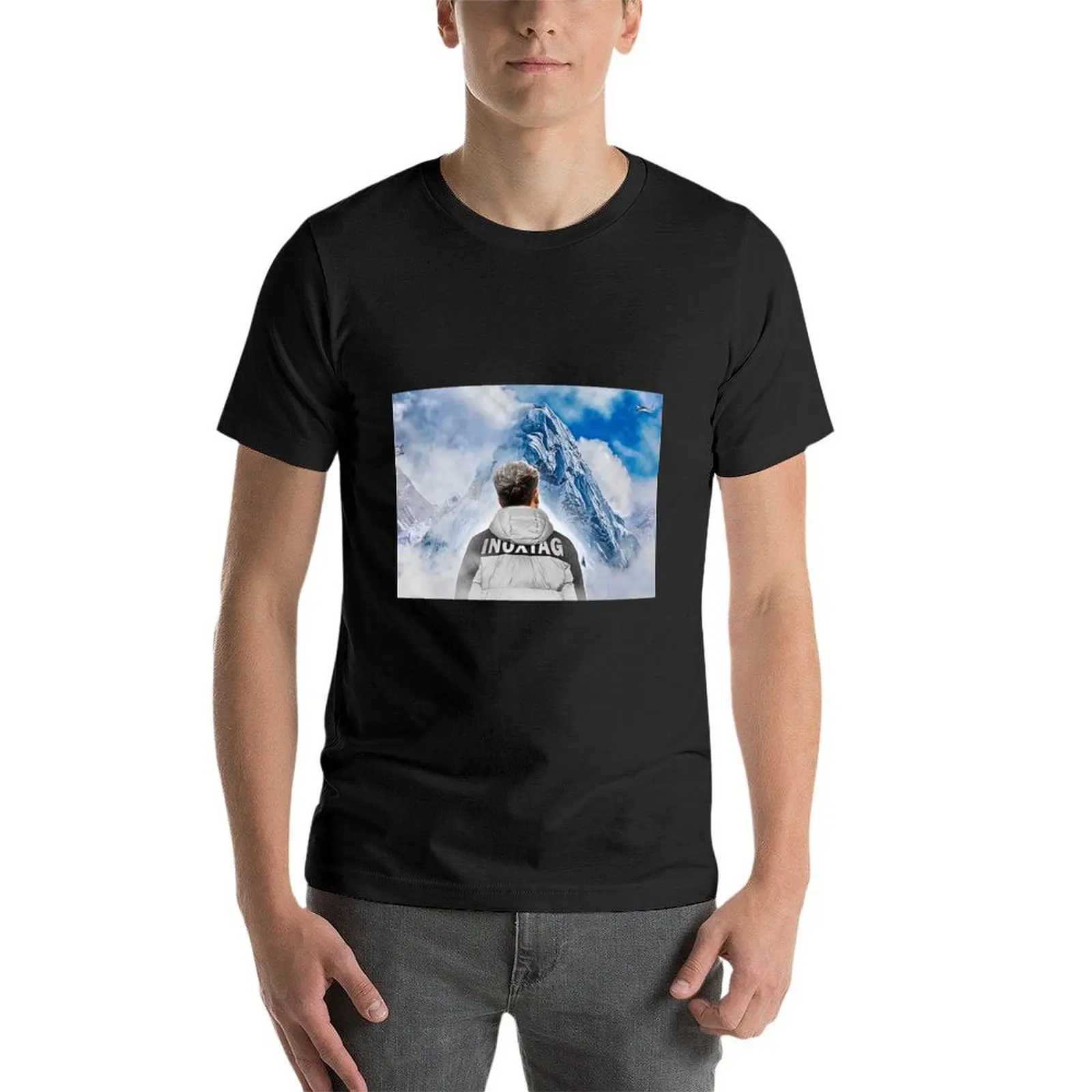 Inoxtag Everest - Stainless steel T-shirt hippie costume anime plain sweater men W241223