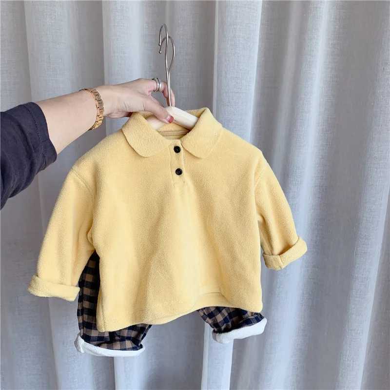 Baby girl boy shirt Berber wool baby warm sports shirt childrens T-shirt family clothes winter spring autumn 1-7Y W241223
