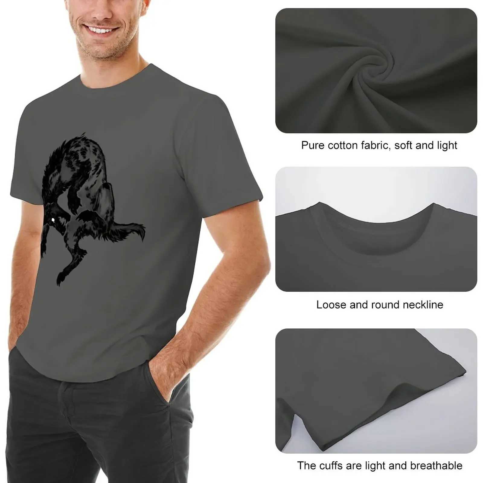 Hyena T-shirt Flat T-shirt Customized T-shirt Mens T-shirt Set W241223
