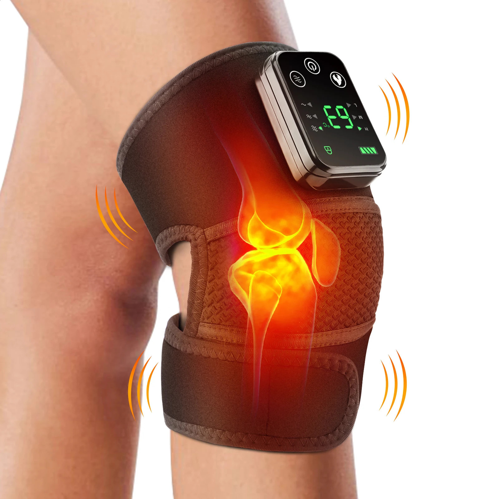 Knee Heating Massager Joint Physio Compress Vibration Massage Elbow Shoulder Support Thermal Knee Pad Relieve Arthrit 241224