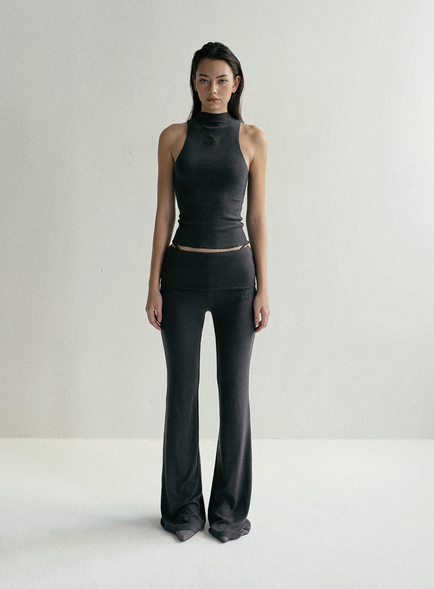 Foldable Waist Micro Pull Women's Elastic Skin Friendly Low Waist Sports Yoga Casual Pants
