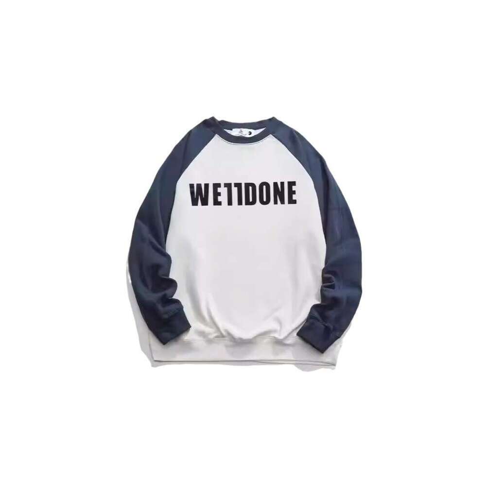 American high street niche couple leisure brand letter print pure cotton simple campus style round neck hoodie trend