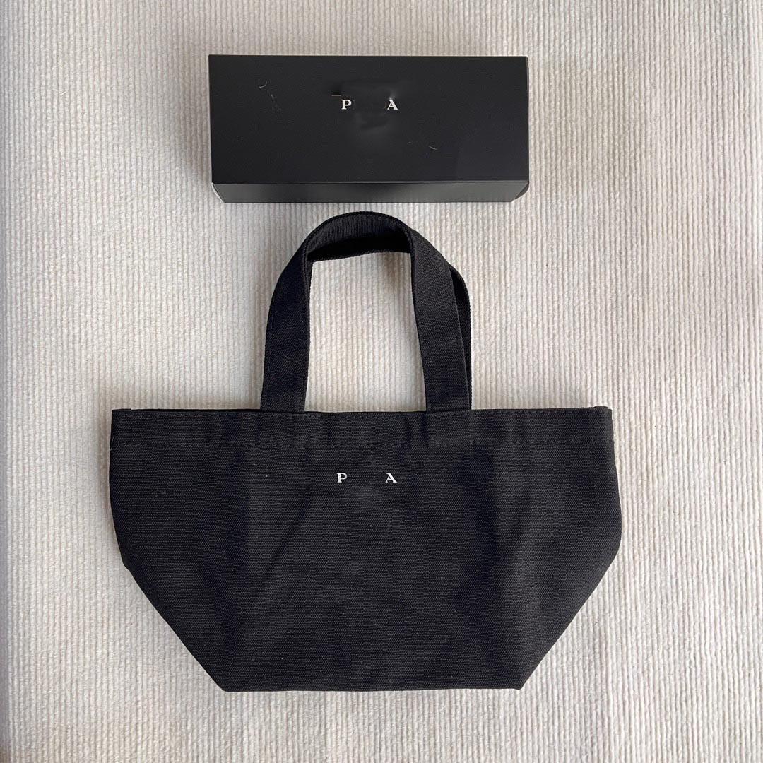 Designer Canvas Tote Bag Black Blue Size 34*12*21cm