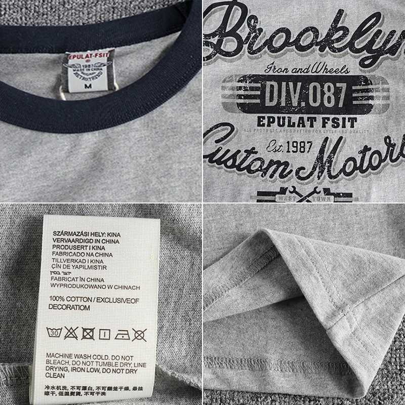 Summer new American retro short sleeved O-neck letter printed T-shirt for men fashionable and simple 100% pure cotton wash casual sports top W241223