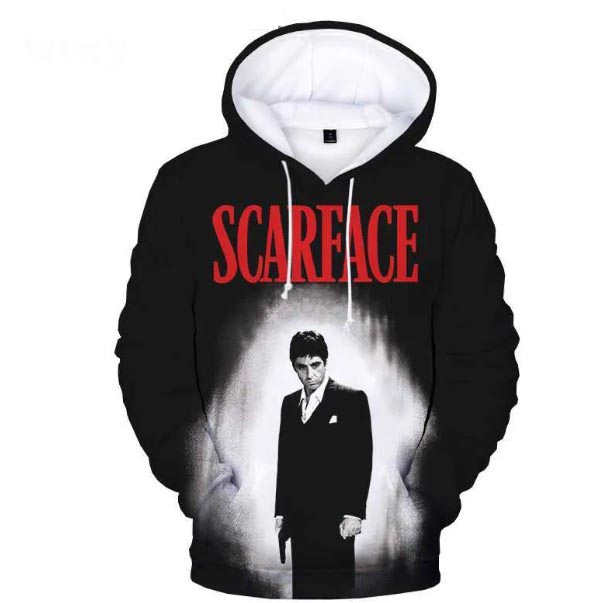 Men's Hoodies Sweatshirts 2021 Movie Scarface 3D Print Hoodie Sweatshirts Streetwear Hoodies Men Women Fashion Pullover Clothes