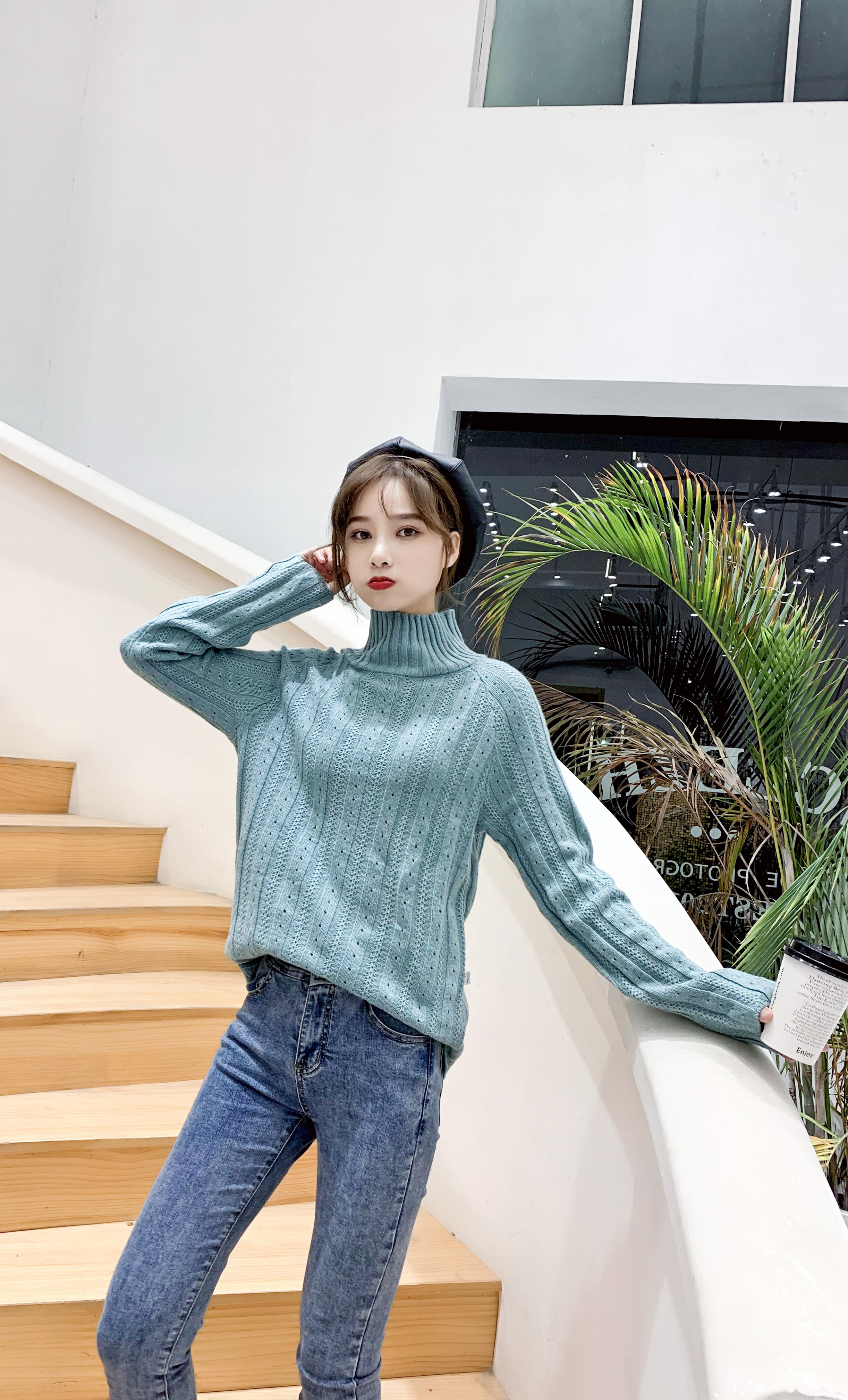 High-End Women's Wool Sweater for Fall & Winter - Fashionable Slim Fit Design