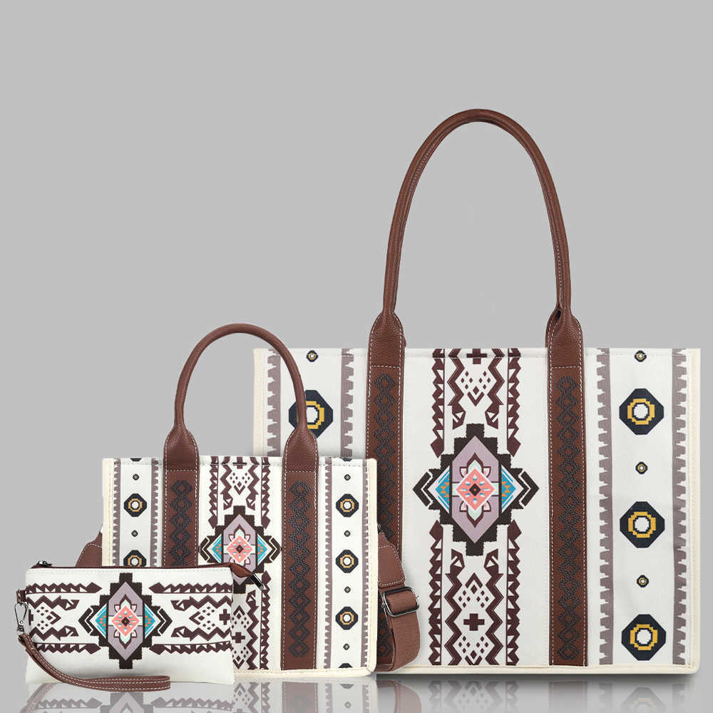set Bohemian crossbody women's bag canvas bag large capacity mother and child bag Lion Ridge bag 241215