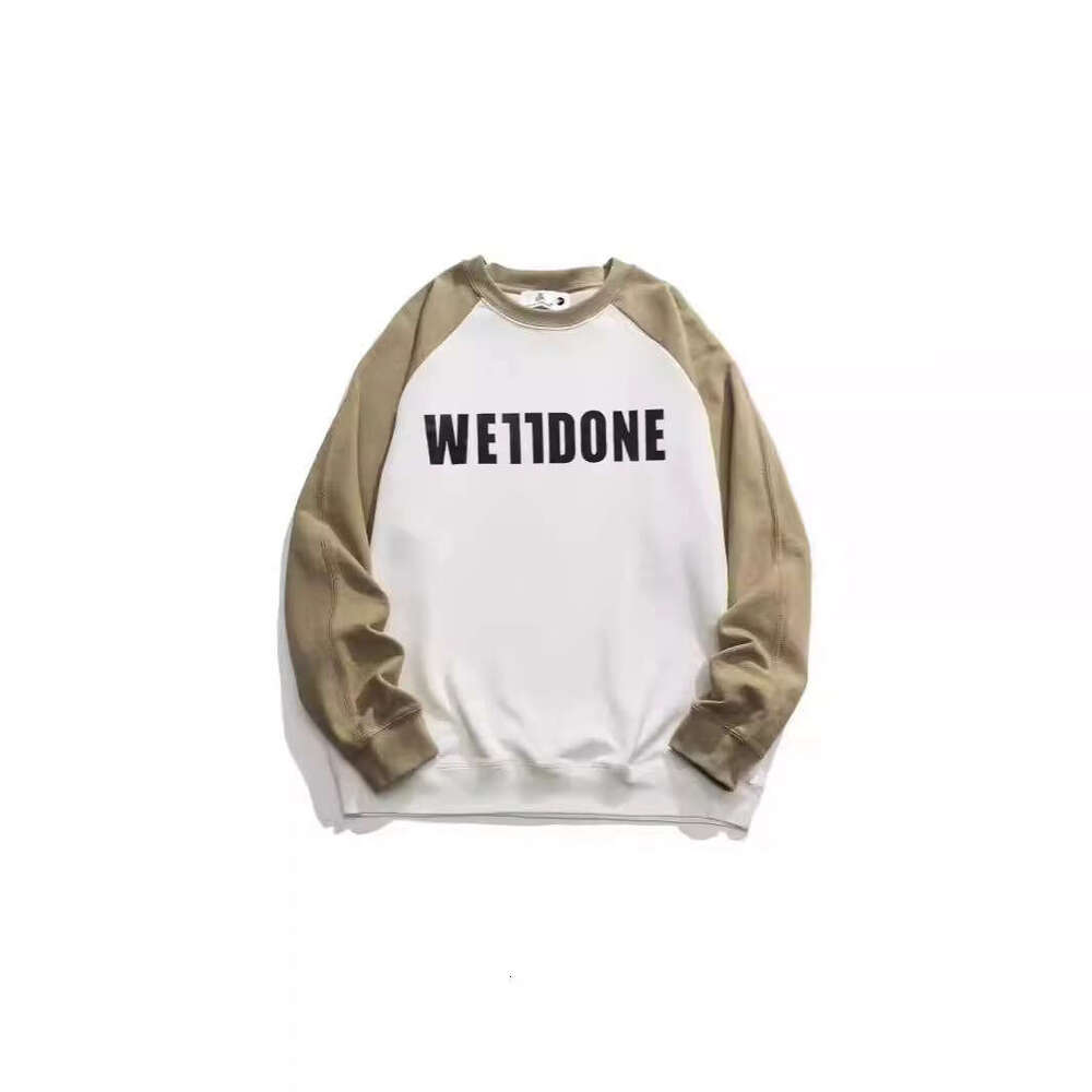 American high street niche couple leisure brand letter print pure cotton simple campus style round neck hoodie trend