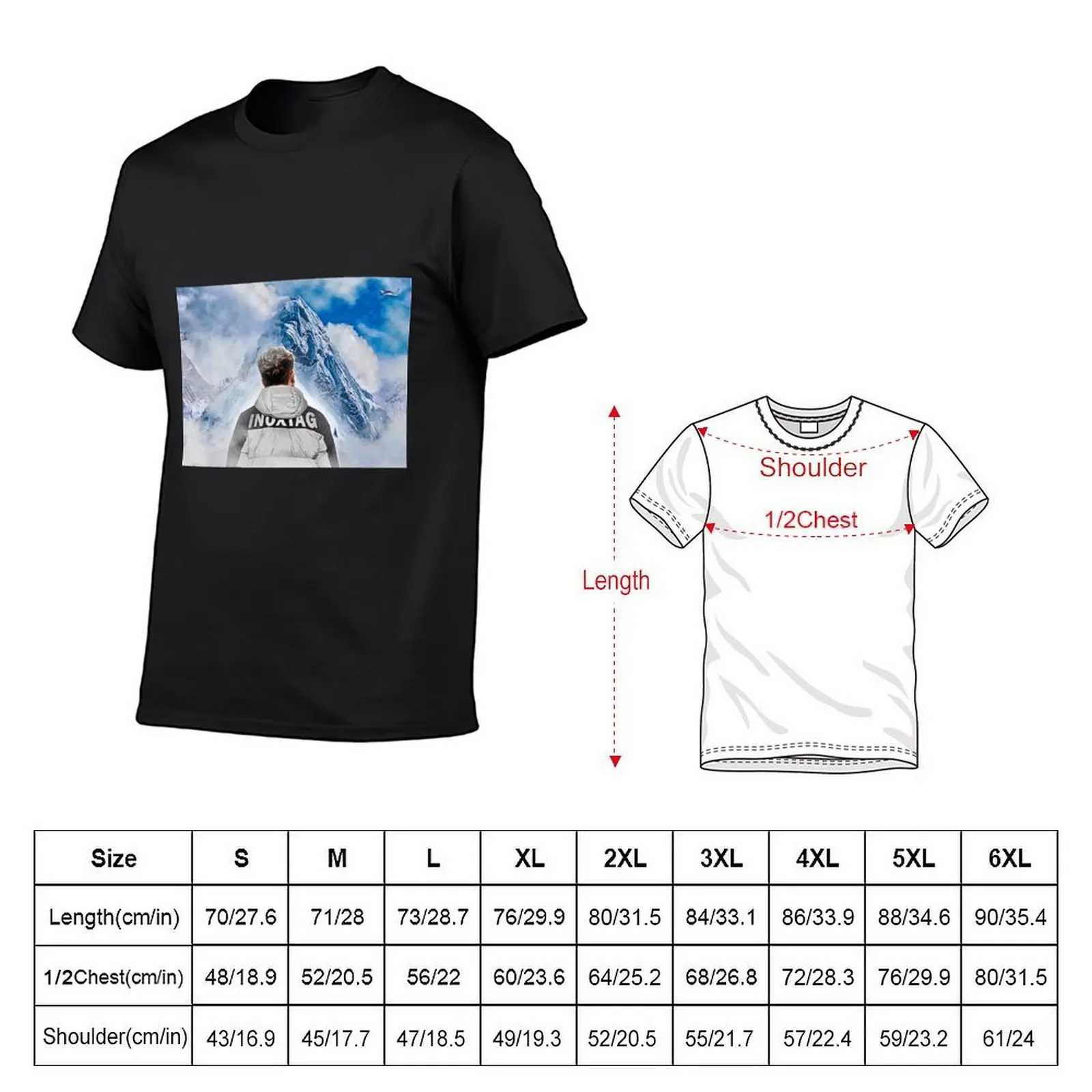 Inoxtag Everest - Stainless steel T-shirt hippie costume anime plain sweater men W241223