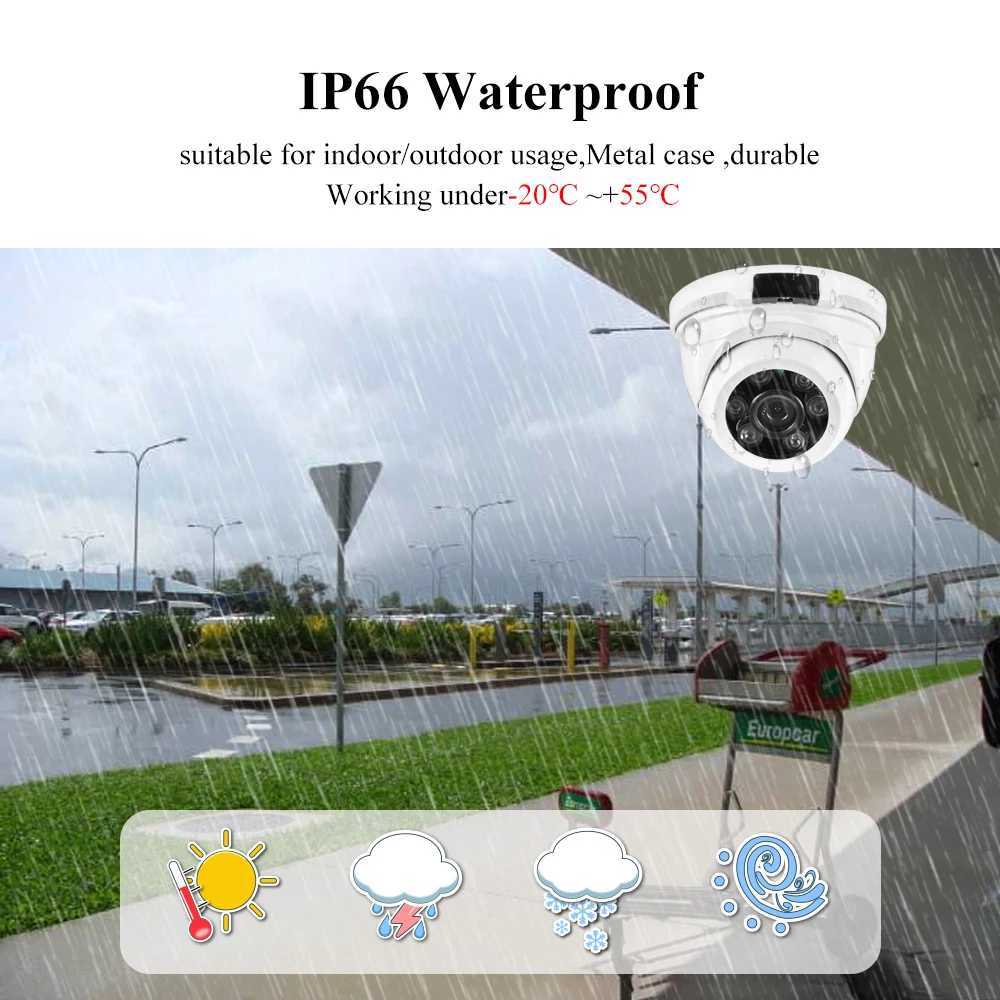 2.8mm Wide Angle 8MP 4K IP Camera Outdoor Ai Human Detection H.265 Onvf CCTV Metal De IR 5MP 4MP POE Video Security Camera Z241224