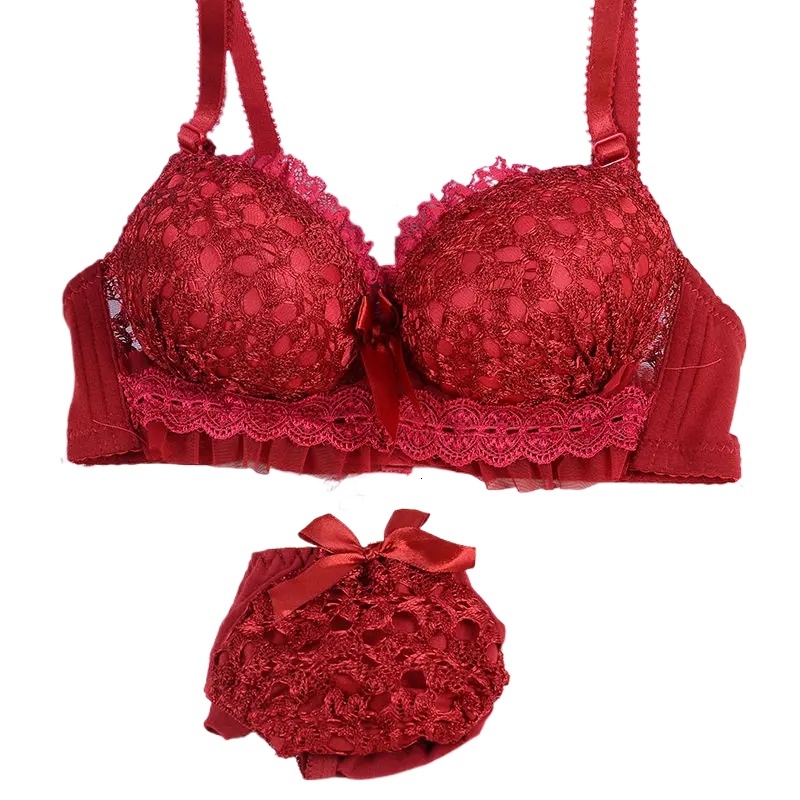 2PCS Women Bra Bralette Sexy Female Underwear Tank Top Underpants Fashion Brassiere Pink Gerie Set Lady Crop Tops