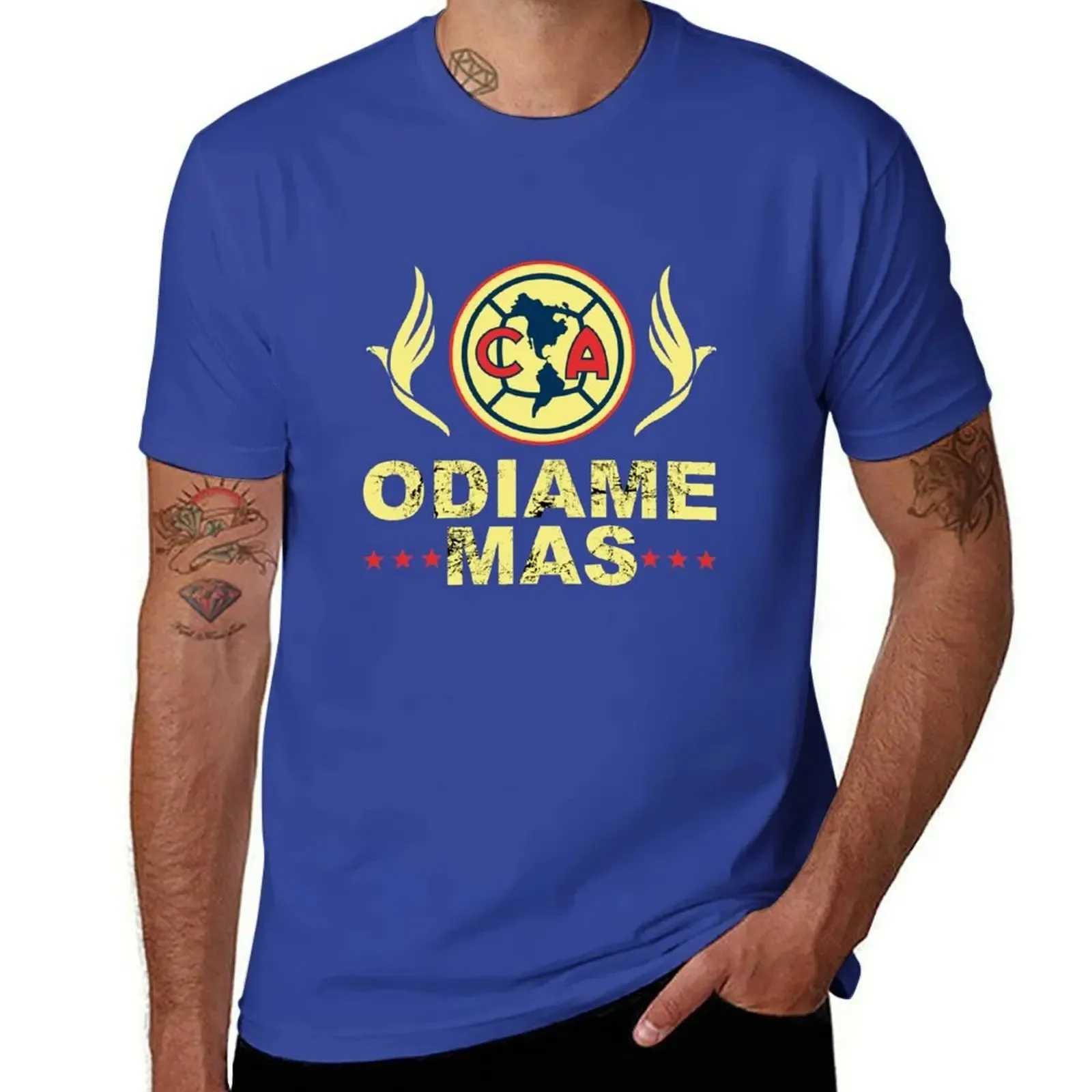 Las Aguilas De Club America ODiame Mas Mexico Football Team Gifts for the Family Mens sportswear mens plain T-shirt W241223