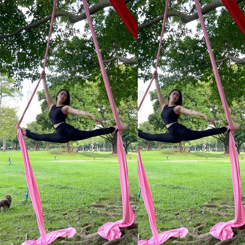 153yards 14m Aerial Silks GYM Outdoor Yoga Hammock Silk Swing Fitness at Home AntiGravity Body Building Pilates Belt 241216