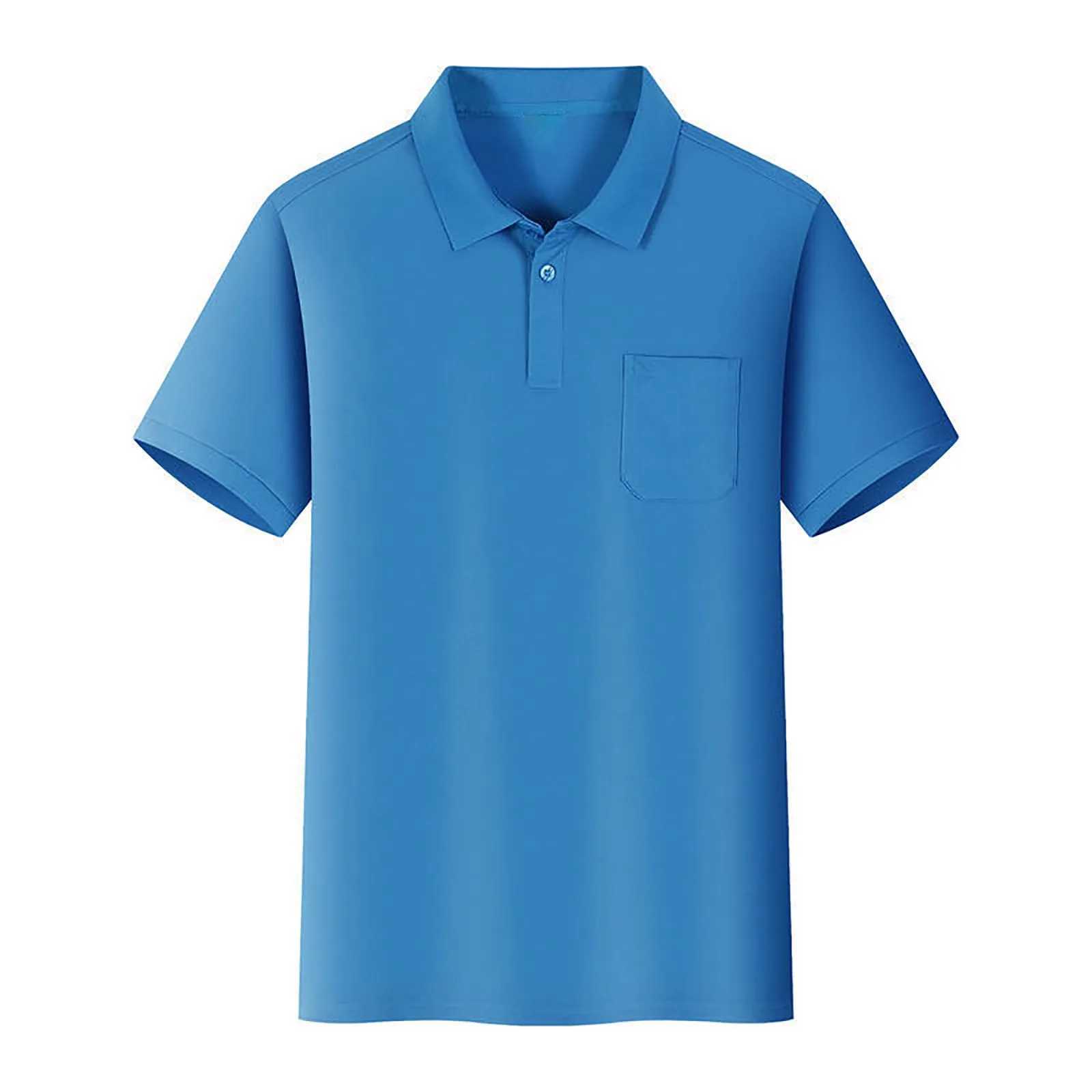 Childrens boys and girls summer solid color short sleeved polo shirt casual ribbed breathable and moisturizing high Qu top loose fit W241223